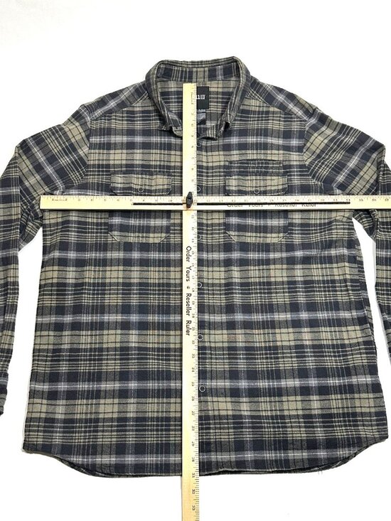 5.11 Tactical Other - 5.11 Tactical Mens Plaid Button Up Flannel Shirt XL Gray Tan Long Sleeve Outdoor
